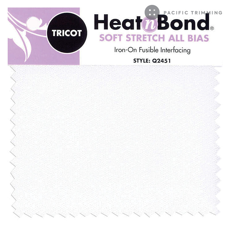 HeatnBond Soft Stretch All Bias Tricot Fusible, White 20 in