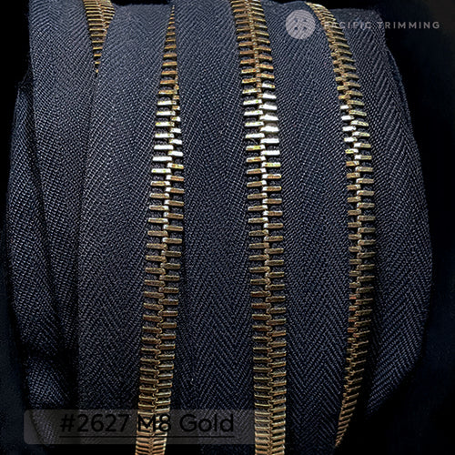 *Stock Clearance Sale* riri Zipper Continuous Chain M8 #2627 Tape with Gold Teeth