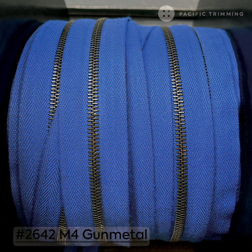 *Stock Clearance Sale* riri Zipper Continuous Chain M4 #2642 Tape with Gunmetal Teeth - Pacific Trimming