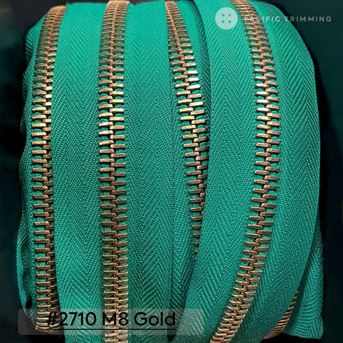 *Stock Clearance Sale* riri Zipper Continuous Chain M8 #2710 Tape with Gold Teeth