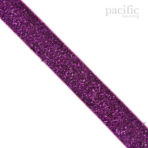 Metallic Velvet Ribbon 4 Sizes Purple
