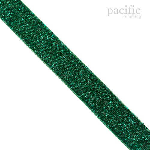 Metallic Velvet Ribbon 4 Sizes Green