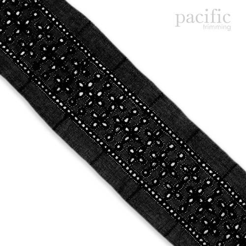 2.25 Inch Cotton Lace Trim Black