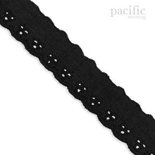 Load image into Gallery viewer, 1 Inch Cotton Lace Trim Black
