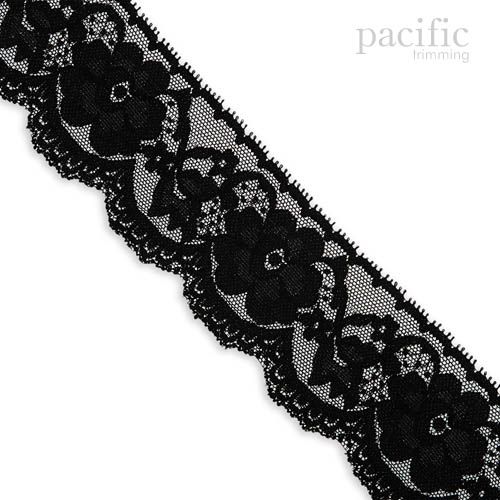 2 Inch Flower Patterned Lace Elastic