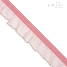 Load image into Gallery viewer, 20mm Sheer Stretch Ruffle Elastic Trim 280042RF Pink
