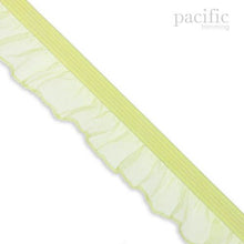 Load image into Gallery viewer, 20mm Sheer Stretch Ruffle Elastic Trim 280042RF Yellow
