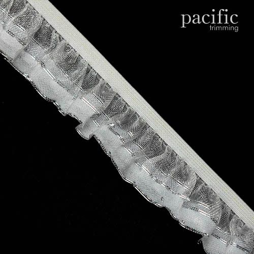 5 Yards/Batch 7/8 (20mm) Elastic Band Ruffle Lace Trim Elastic