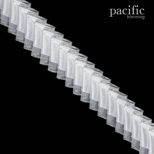Metallic Edged 2-Layers Pleat Trim (2 Colors Available) - Pacific Trimming