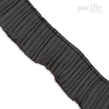 Load image into Gallery viewer, 2.25 Inch Beaded Edge Pleat Trim Black
