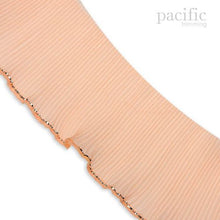 Load image into Gallery viewer, 2.5 Inch Glitter Edged Pleat Trim Peach
