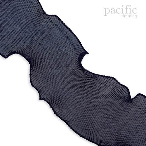 2.5 Inch Both-side Wired Pleat Trim Navy