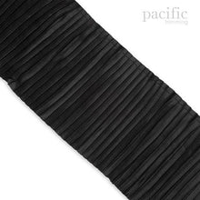 Load image into Gallery viewer, 4 Inch 1-Side Satin Pleat Trim Black
