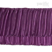 Load image into Gallery viewer, 6.5 Inch 2-Layers Satin Pleat Trim Purple

