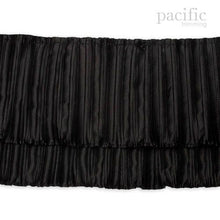 Load image into Gallery viewer, 6.5 Inch 2-Layers Satin Pleat Trim Black
