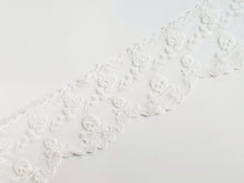 Load image into Gallery viewer, 3 Inch Sheer Lace Trim White
