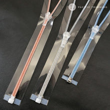 Load image into Gallery viewer, #7 PVC Transparent Tape Water Repellent Metallic Nylon Coil Zipper
