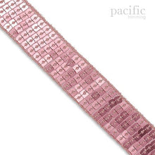 Load image into Gallery viewer, Square Sequin Trim Multiple Sizes Rose Pink
