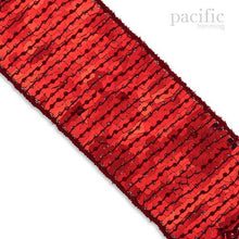 Load image into Gallery viewer, Square Sequin Trim Multiple Sizes Red
