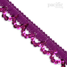 Load image into Gallery viewer, 0.75 Inch Stretch Sequin Trim Violet
