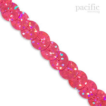 Load image into Gallery viewer, 9mm Hologram Schlung Sequins Neon Pink
