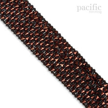 Load image into Gallery viewer, 1 Inch Stretchable Sequin Foil Trim Brown
