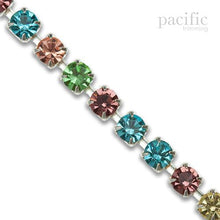 Load image into Gallery viewer, Rhinestone Chain Nickel Base Blue/Green/Pink Stone
