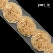 Load image into Gallery viewer, 2.75 Inch Rosette Trim Tan
