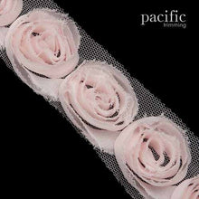 Load image into Gallery viewer, 1.5 Inch Rosette Trim Light Pink
