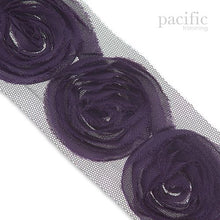 Load image into Gallery viewer, 2.25 Inch Rosette with Silver Trim Purple
