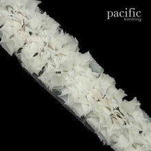 Load image into Gallery viewer, 2 Inch Frayed Chiffon Grass Trim Ivory
