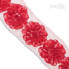 Load image into Gallery viewer, 1.5 Inch Flower Trim Red
