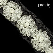Load image into Gallery viewer, 1.5 Inch Flower Trim Ivory
