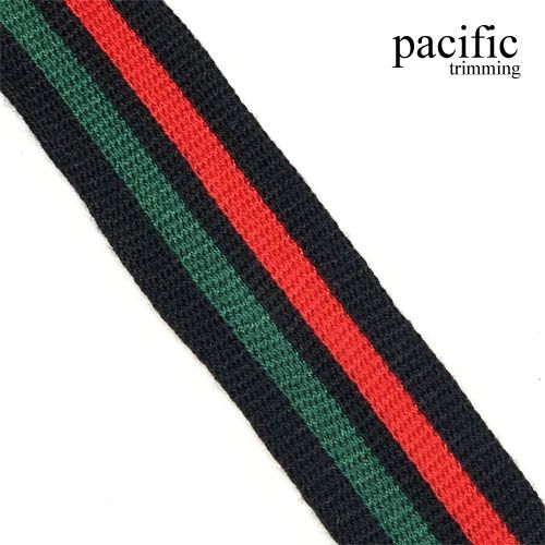 1.13 Inch Green/Black/Red Stripe