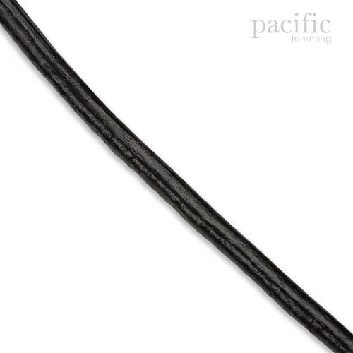 Round Leather Cord 3 Sizes Black