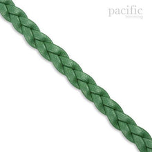 Load image into Gallery viewer, 5mm 3-Ply Flat Braided Leather Cord Green
