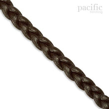 Load image into Gallery viewer, 5mm 3-Ply Flat Braided Leather Cord Dark Olive
