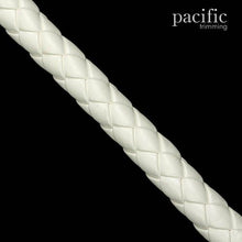 Load image into Gallery viewer, 9mm Round Leather Braid White
