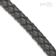 Load image into Gallery viewer, 9mm Round Leather Braid Gray
