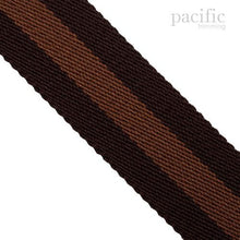 Load image into Gallery viewer, 1.5 Inch Striped Webbing Dark Brown/Brown
