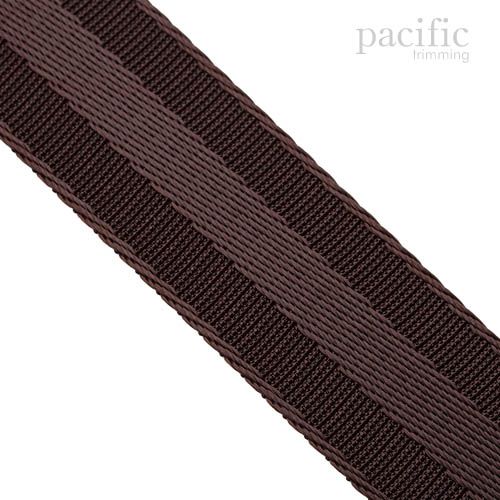 1.5 Inch Striped Polyester Webbing Brown