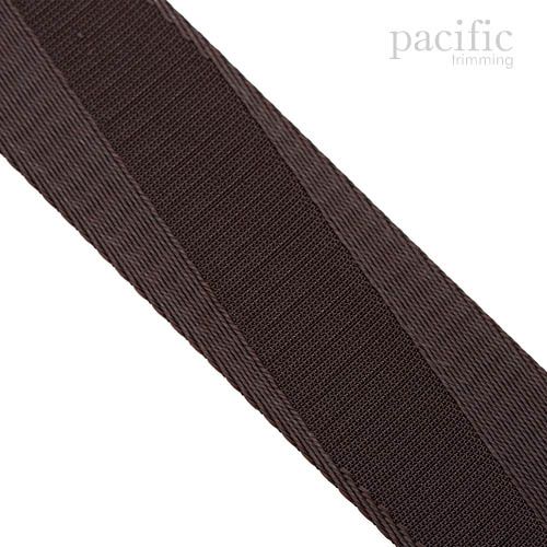 1.5 Inch Diagonal Striped Polyester Webbing Brown