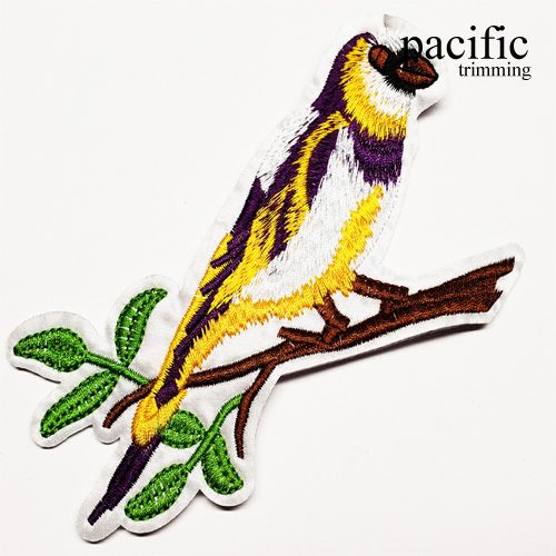 3 Inch Embroidery Bird patch Iron Patch Yellow/White/Brown