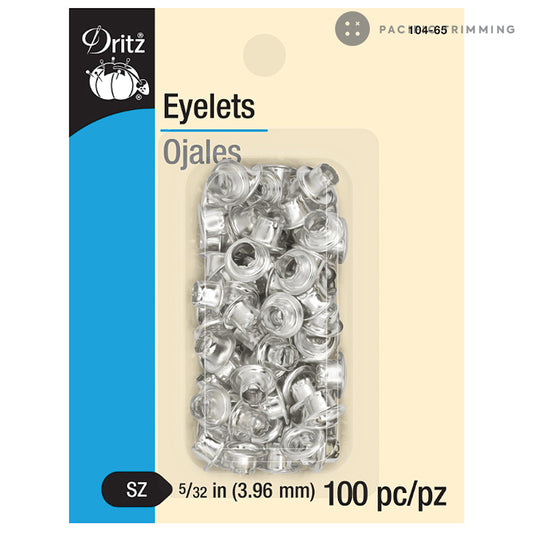 5/32" Eyelets Silver 100 pc
