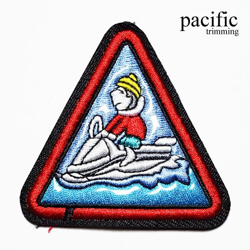 2.38 Inch Embroidery Jet Ski Patch Sew On Blue/White/Red