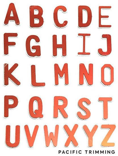 Mirror Letter Patches Red