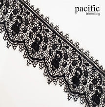Load image into Gallery viewer, 3.5 Inch Polyester Lace Trim Black
