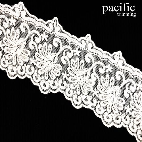 3.13 Inch White Polyester Lace Trim