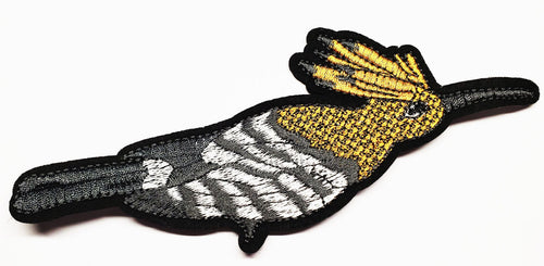 2 Inch Embroidery Bird Patch Iron On Yellow/Grey