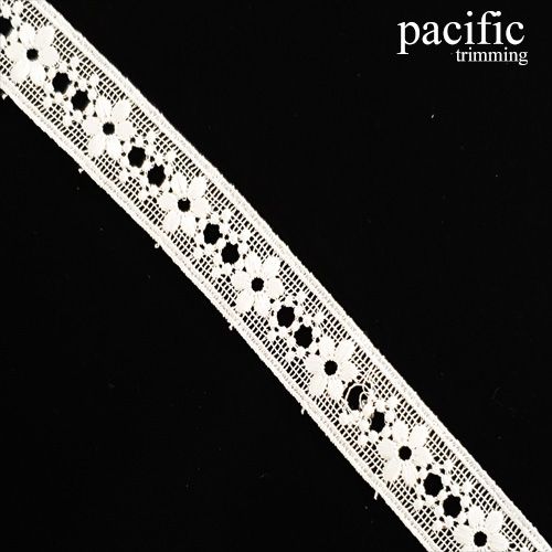 0.88 Inch Polyester Lace Trims White